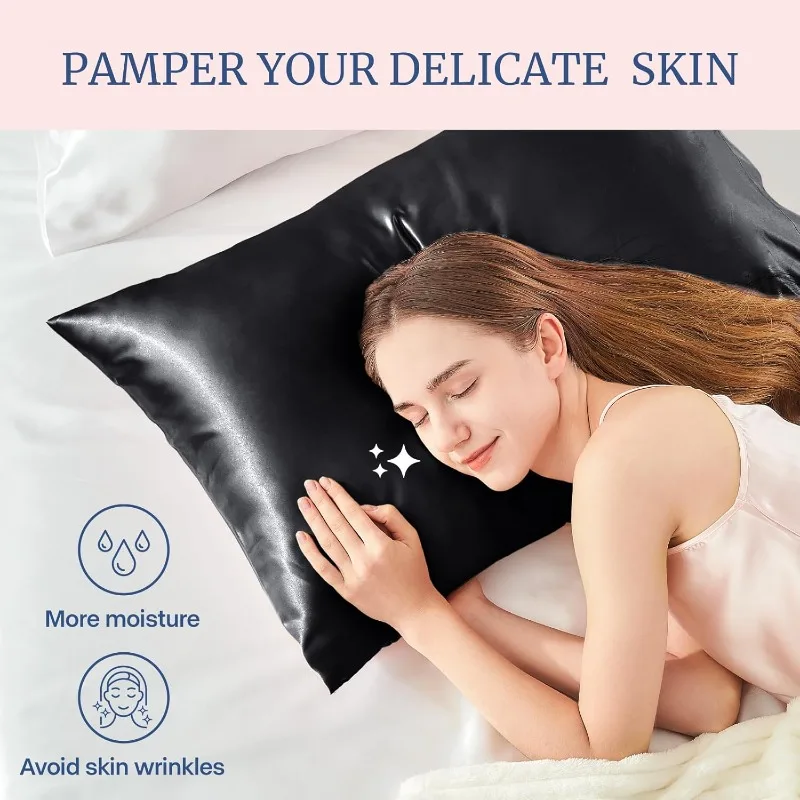 Satin Silk Pillowcase Hair Skin - 1/2 unidades de fundas de almohada