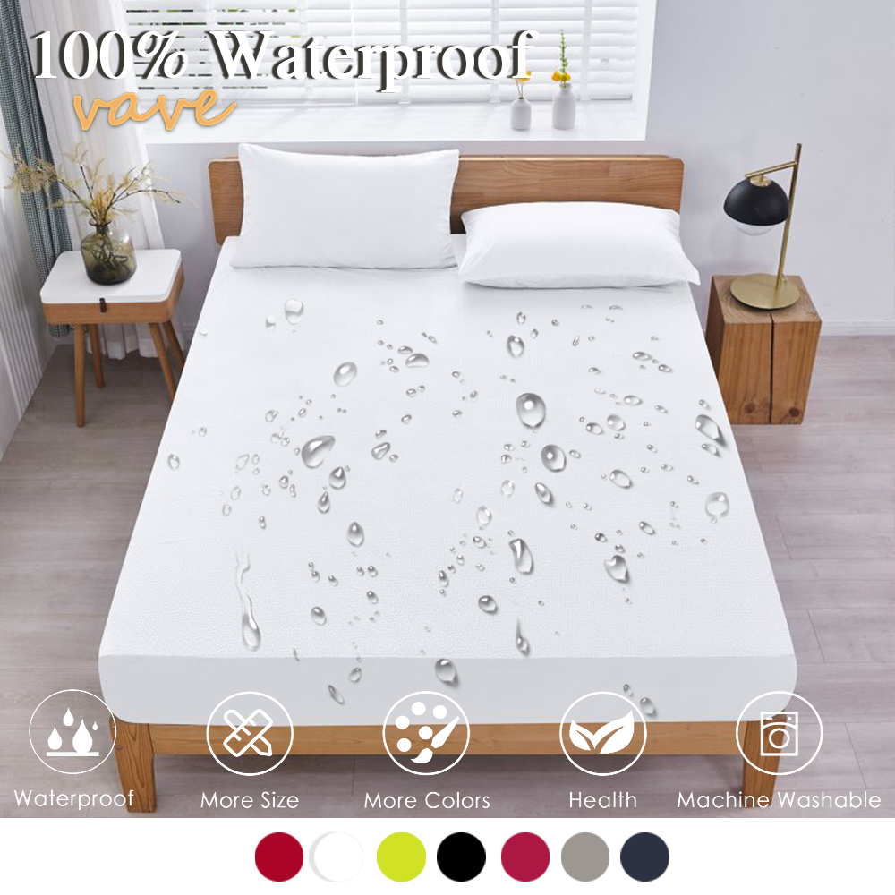 Waterproof Mattress Protector Breathable - Sábana bajera impermeable con banda elástica,