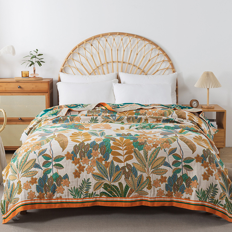 Muslin Cotton Bedspread - Colcha de gasa de muselina en