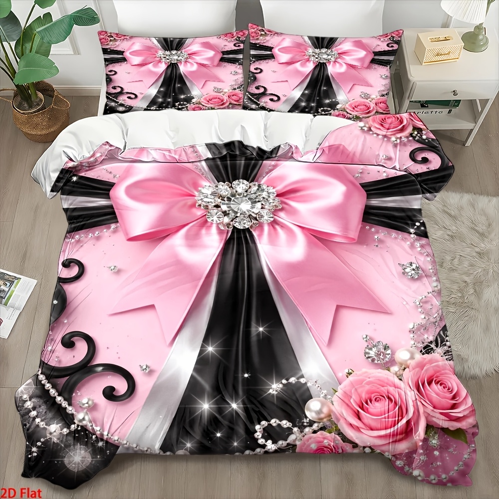 Duvet Cover Sets With Zipper - Juego de edredón de 3 piezas