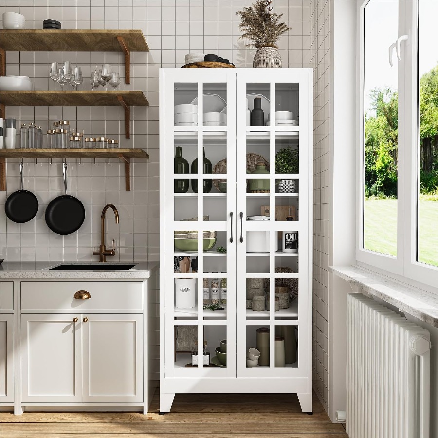 Vitrina con puerta de cristal  - Kitchen reseña y precio