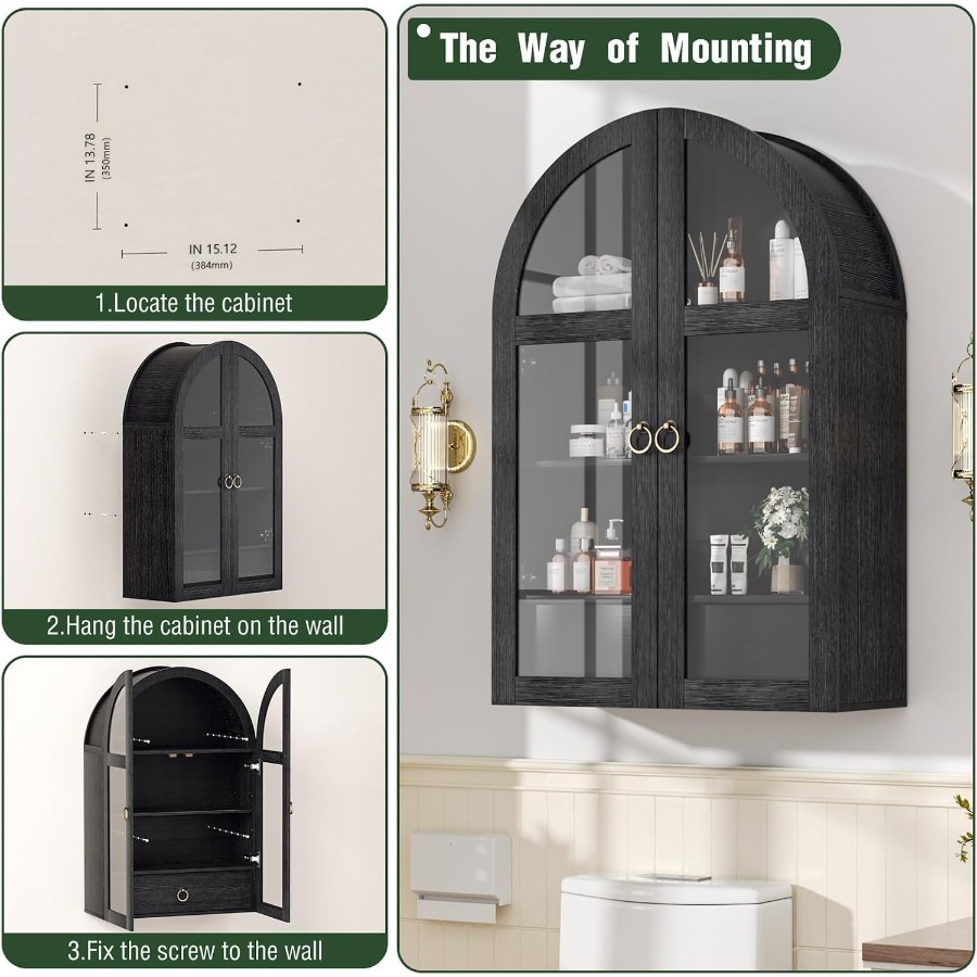 Mueble de pared con forma arqu - Storage & Organization reseña y precio