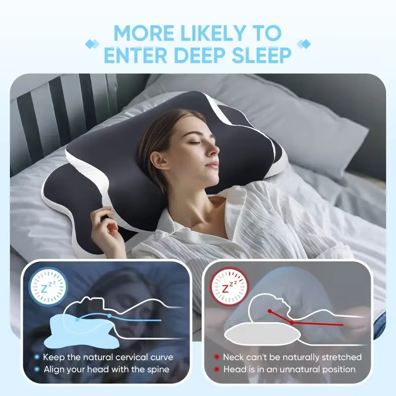 Almohadas de espuma viscoelást - Memory Foam Orthopedic Pillow Neck Pain reseña y precio