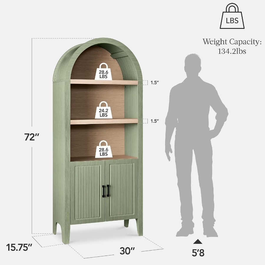 Armario de despensa arqueado d - Storage & Organization reseña y precio