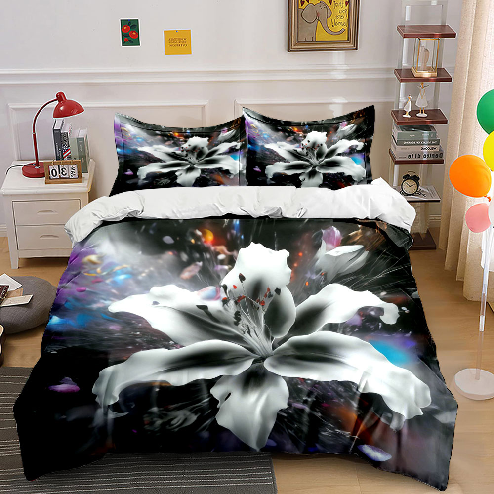 Juego de Ropa de Cama Abstract - Aesthetic Floral Duvet Cover reseña y precio