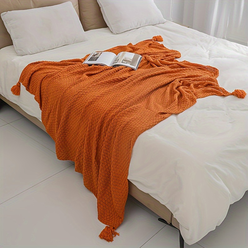 Manta Tejida Estilo Boho con F - Boho Throw Blanket Fringe reseña y precio