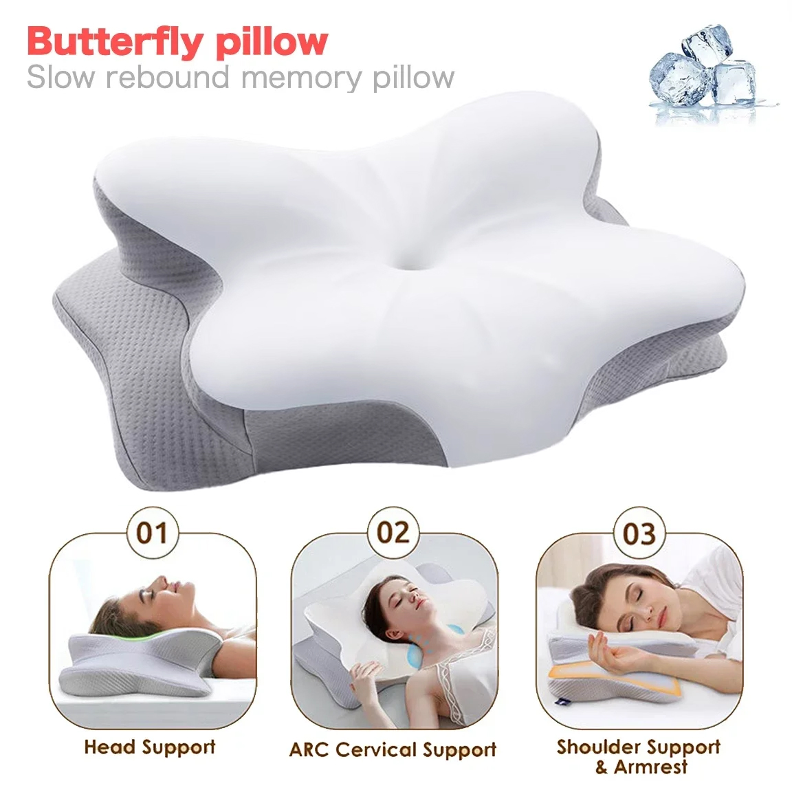 Almohada ortopédica ergonómica - Memory Foam Orthopedic Pillow Neck Pain reseña y precio