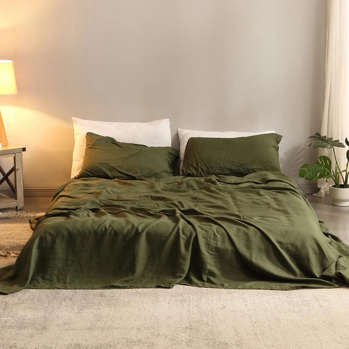 Juego de sábanas 100% Lino pur - Fitted Bed Sheets Deep Pocket reseña y precio