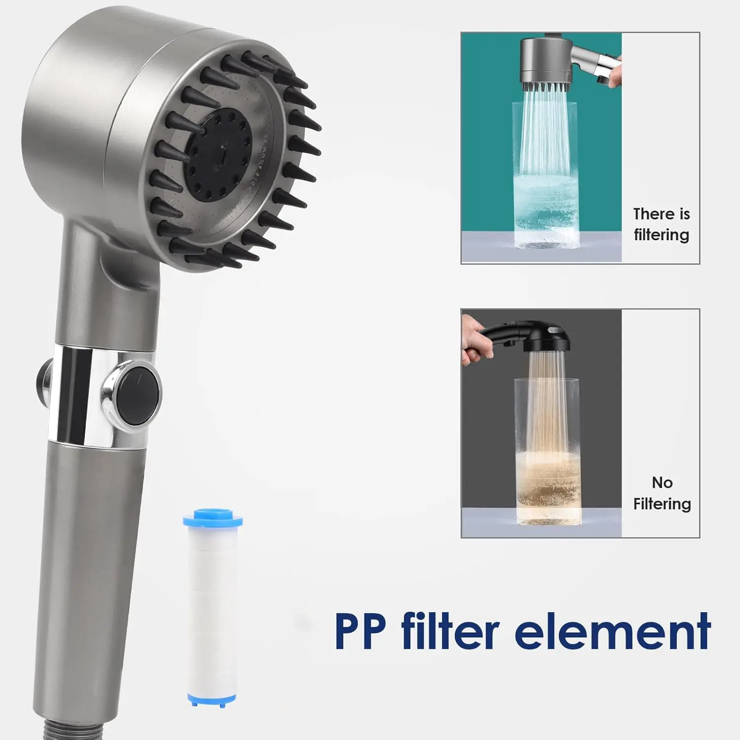 Cabezal de ducha de mano con f - High Pressure Shower Head Handheld reseña y precio