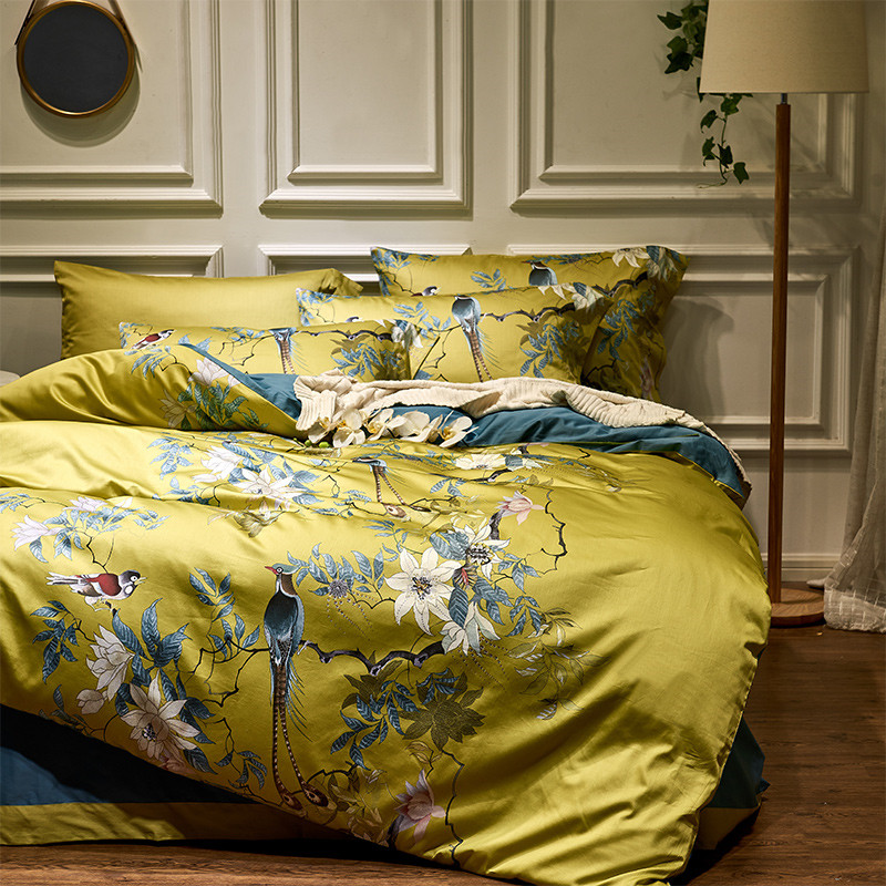 Juego de cama de algodón egipc - Aesthetic Floral Duvet Cover reseña y precio