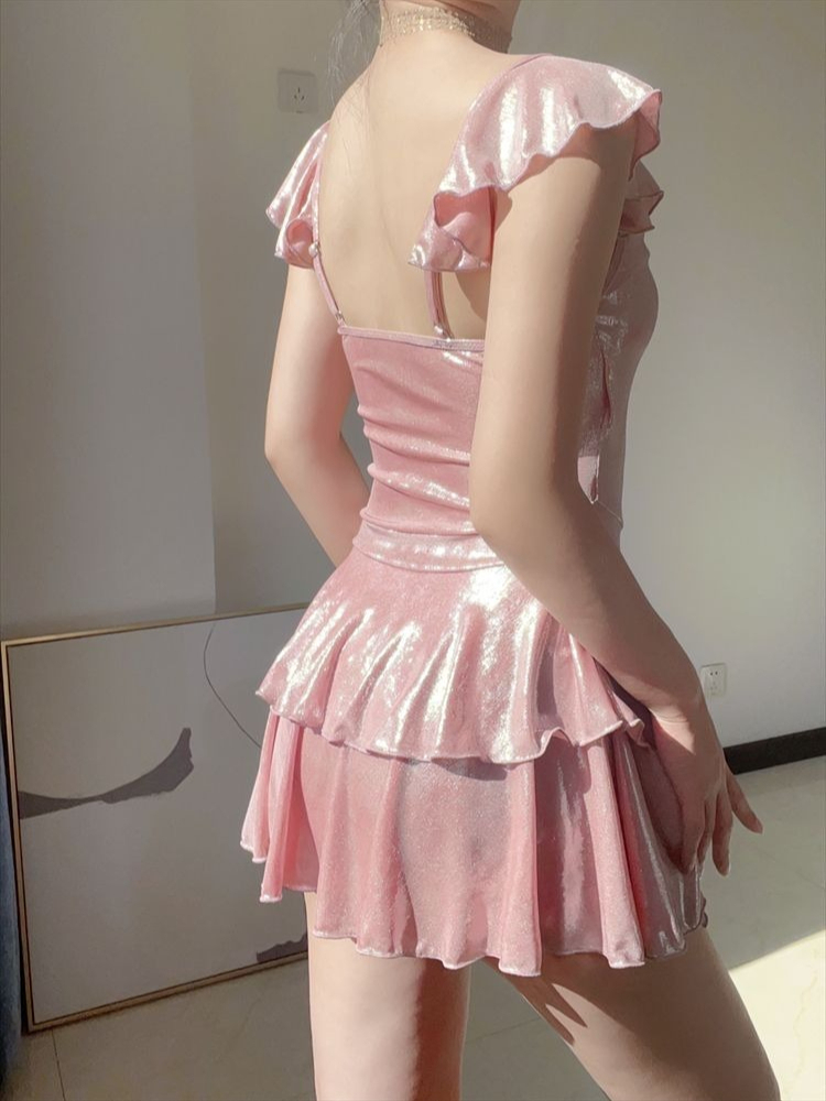 Traje de Baño Rosa Brillante p - Bath reseña y precio
